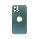 Iphone 12 Pro Max AG Glass Case Mobile Pouch (Green)