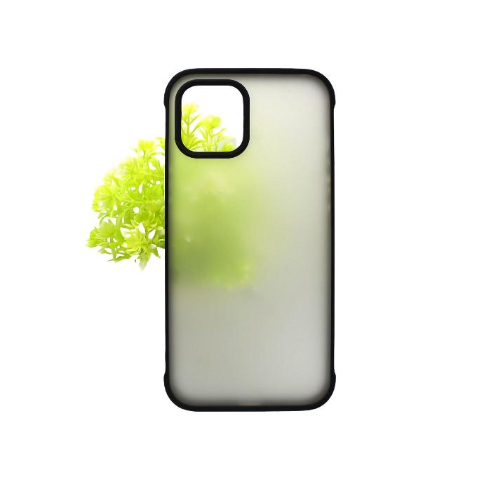 [PO6BIP12PMAX-3-2] Iphone 12 Pro Max Matte Back Case Mobile Pouch (Black)