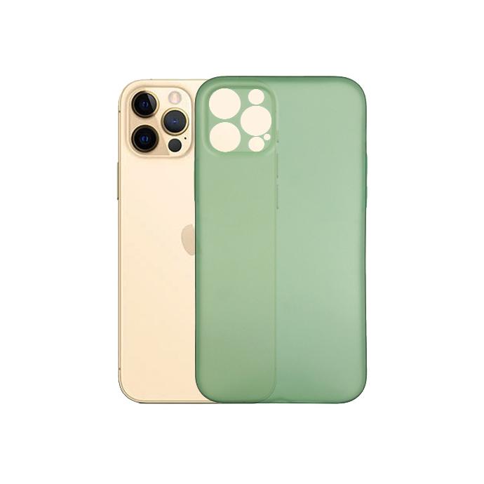 [PO6BIP12PR-3-11] Iphone 12 Pro Matte Back Case Mobile Pouch (Green)