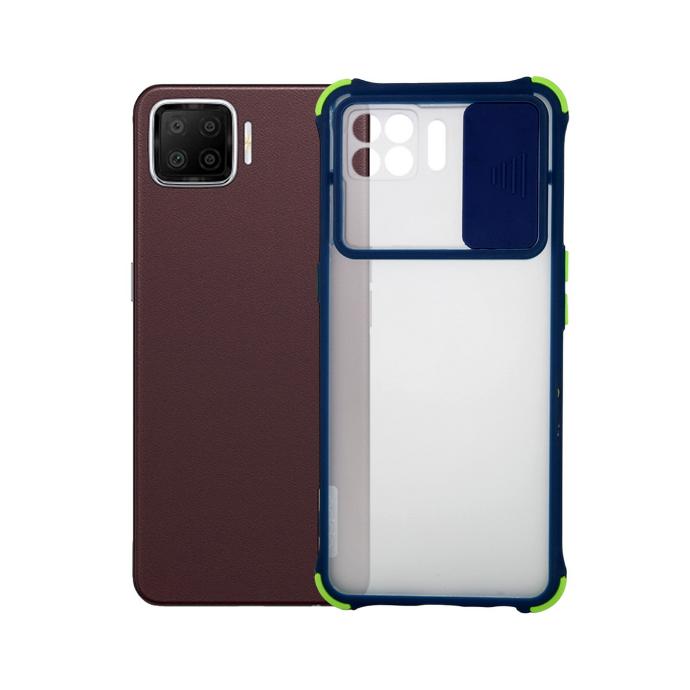 Oppo F17 Shutter Bumper Pouch Mobile Pouch (Blue)