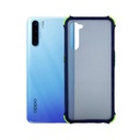 Oppo Reno 3 Matte Colour Button Mobile Pouch (Blue)