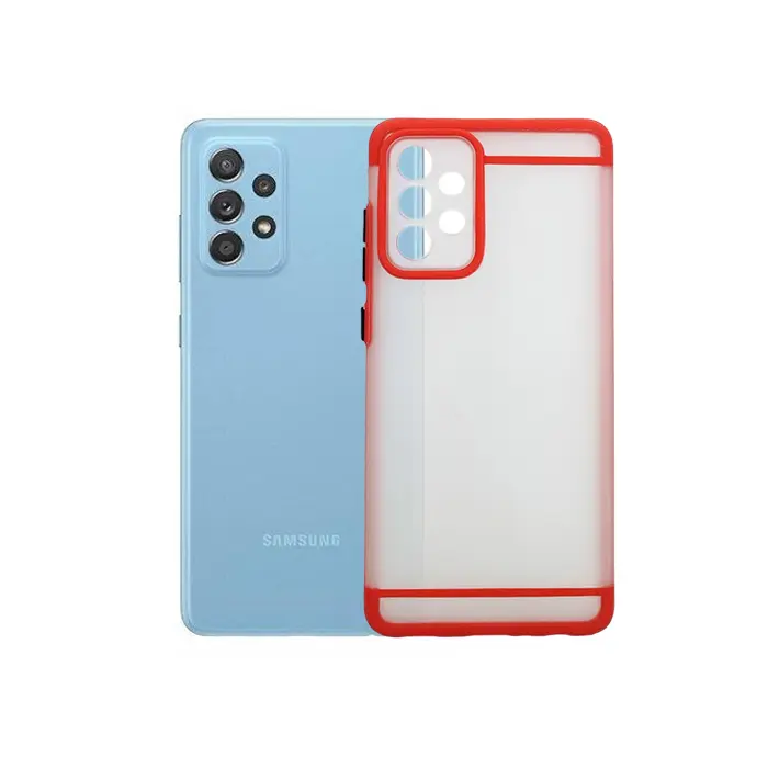 Samsung A72 Matte Back Case Mobile Pouch (Red)