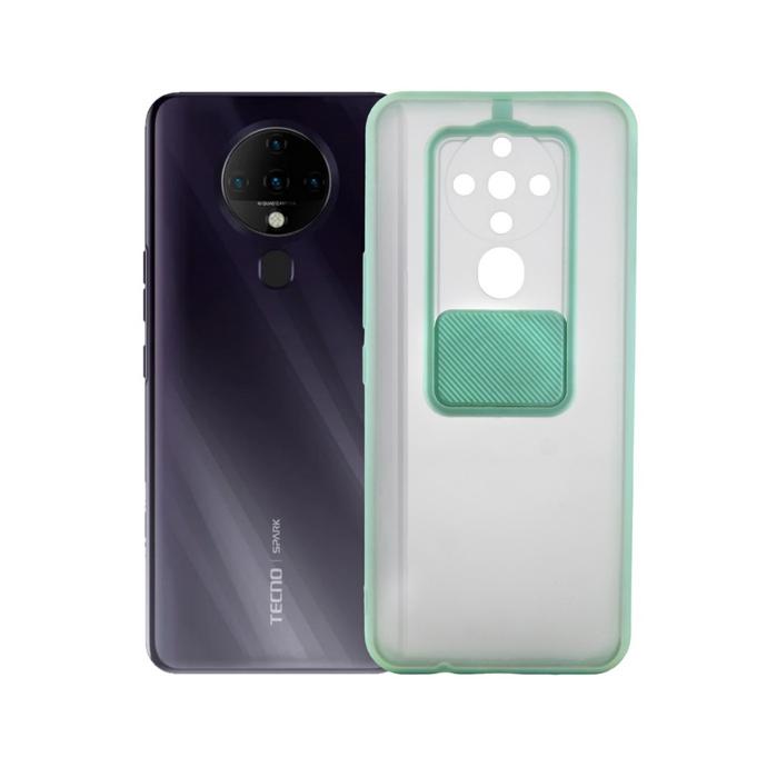 Tecno Spark 6 Matte Back Case Mobile Pouch (Sea Green)