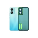 Vivo Y02S Ring Matte Case Matte Logo Hard Mobile Pouch (Green)