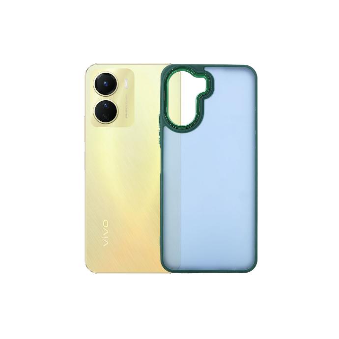 [PO6BVIY16-6-11] Vivo Y16 Ring Matte Case Mobile Pouch (Green)