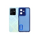 Vivo Y22 Ring Matte Case Mobile Pouch (Blue)