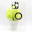 Iphone 12 Pro Max TPU With Gold Camera Protection Mobile Pouch (Black)