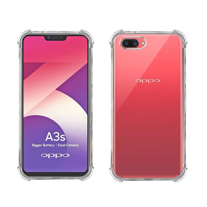 Oppo A3S Transparent Silicone Mobile Pouch