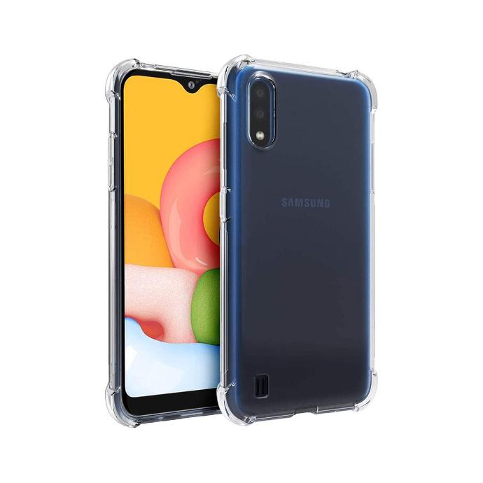 Samsung A01 Transparent Silicone Mobile Pouch