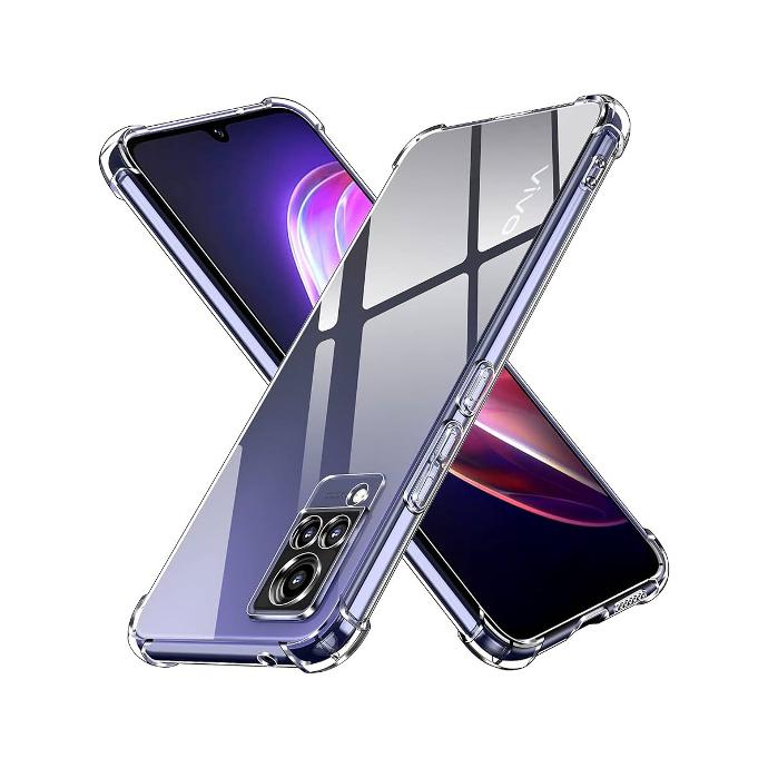 Vivo V21 Transparent Silicone Mobile Pouch