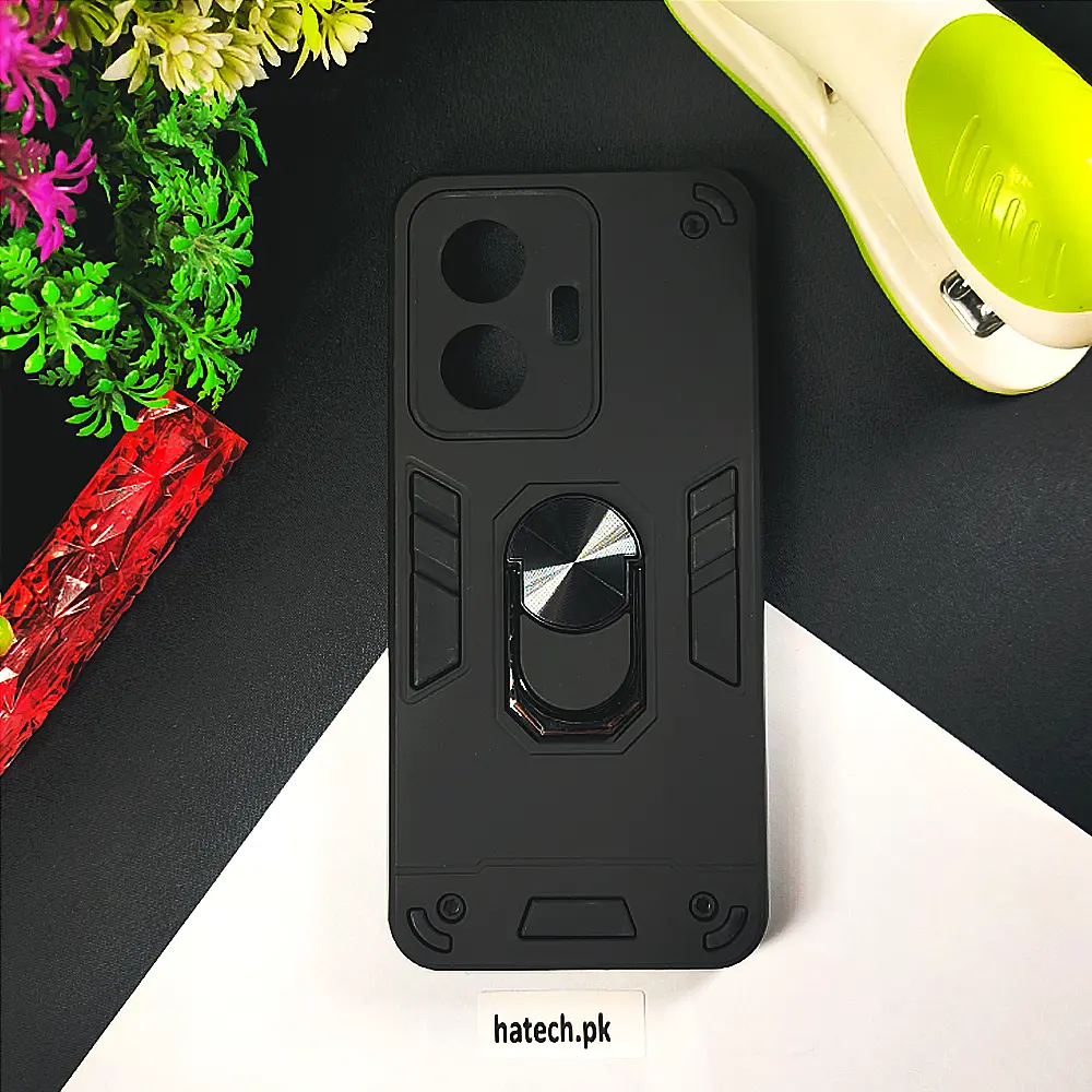 Vivo Y55 Armor Back Case (Black)