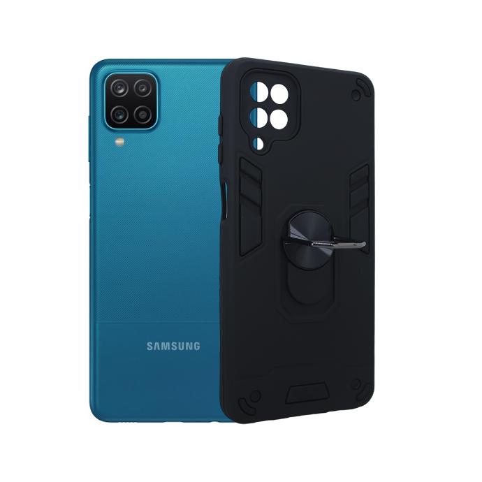Samsung A12 Armor Back Case (Black)