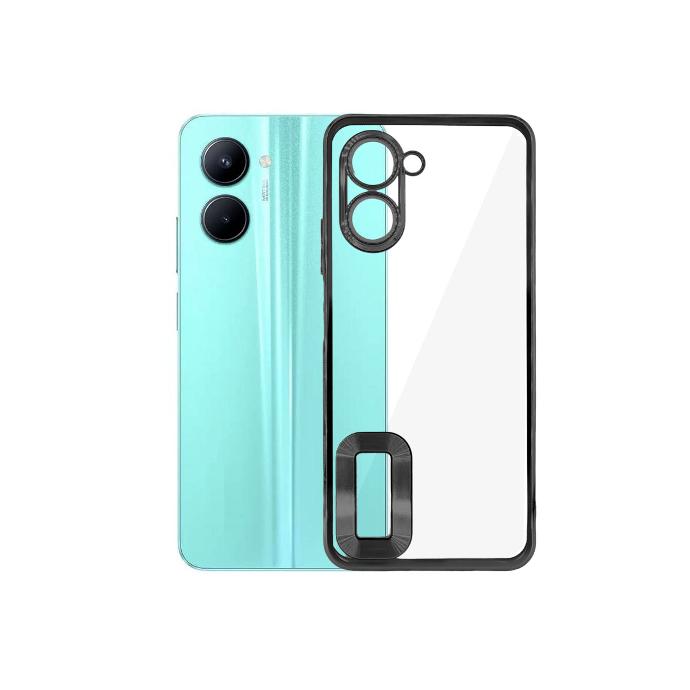 [PO29BORELMEC33-8-2] Oppo Realme C33 CD Chrome Back Case (Black)