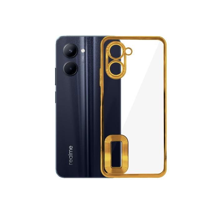 [PO29BORELMEC33-8-5] Oppo Realme C33 CD Chrome Back Case (Golden)