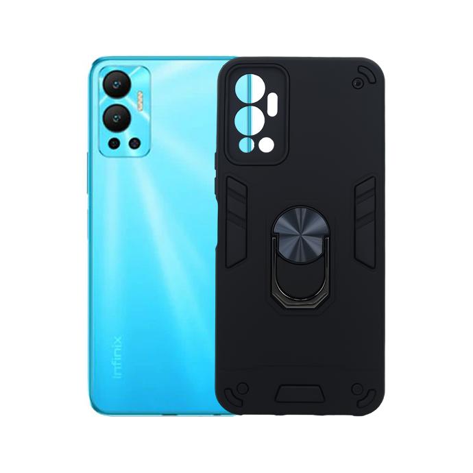Infinix Hot 12 Armor Back Case (Black)