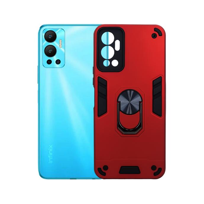 Infinix Hot 12 Armor Back Case (Red)