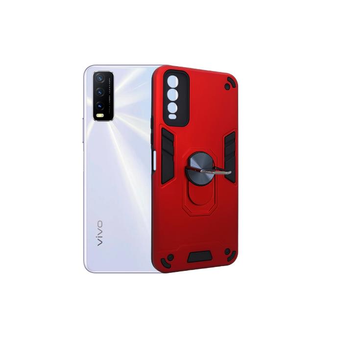 Vivo Y20/Y20S/Y12S Armor Back Case (Red)