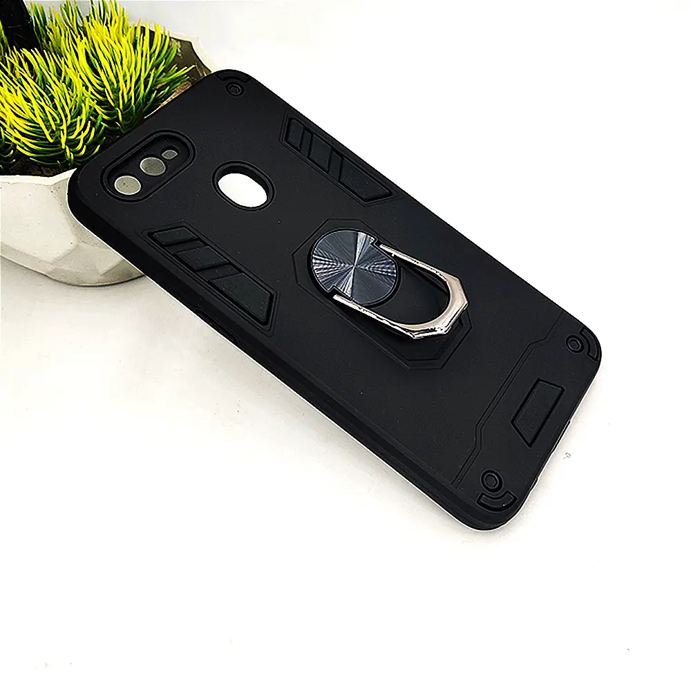 [PO39BOA5s-1-2] Oppo A5S/A12/A7/A11K Armor Back Case (Black)