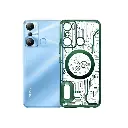 Infinix Hot 20i CD-Chrome Clock Design Back Case (Green)