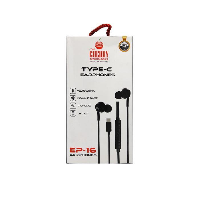 EP-16 Cherry Type-C Handsfree: Comfort & Clarity for Music Lovers