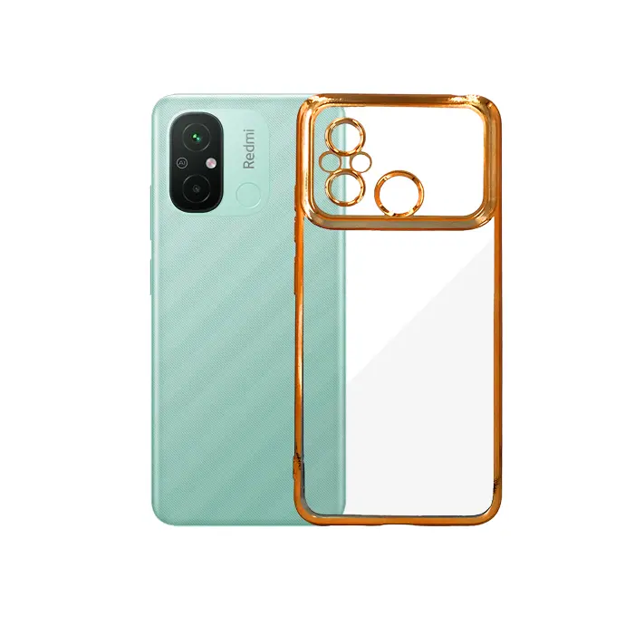Redmi 12C CD-Chrome Back Case (Golden)