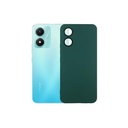Matte Camera Ring Case for Vivo Y02s - Green Soft Silicone