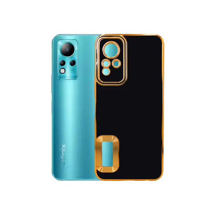 Redmi Note 11 Leaf Gold Chrome Back Case (Black)