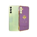 ​Samsung A24 Leaf Gold Chrome Back Case (Light Purple)