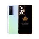 Vivo X80 Leaf Gold Chrome Back Case (Black)
