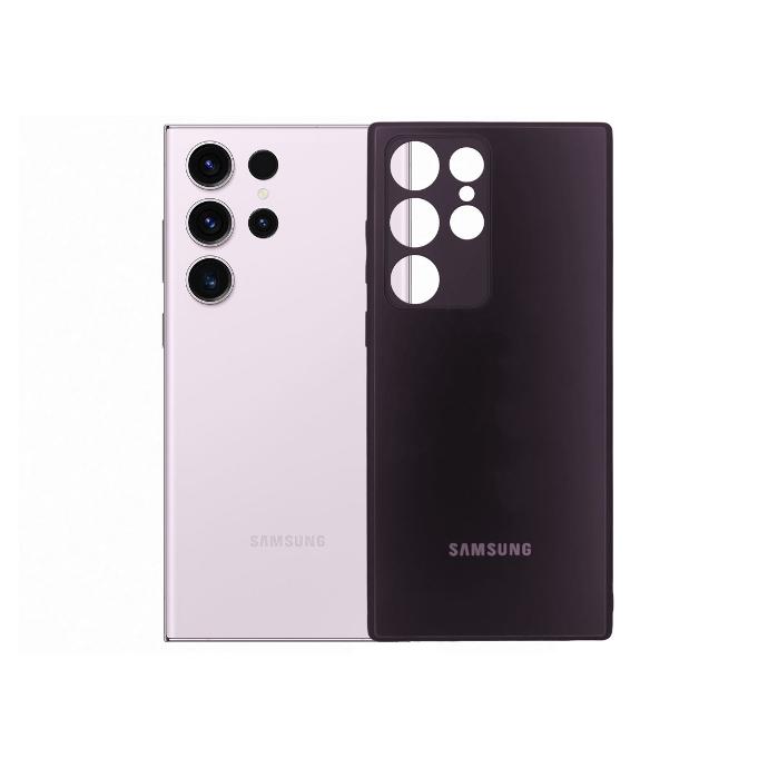 [PO5BSS23U-2-12] Samsung S23 Ultra AG Glass Back Case (Deep Purple)