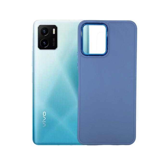 Vivo Y15S/Y15C Camera Metal Chrome Ring Case (Sky Blue) 