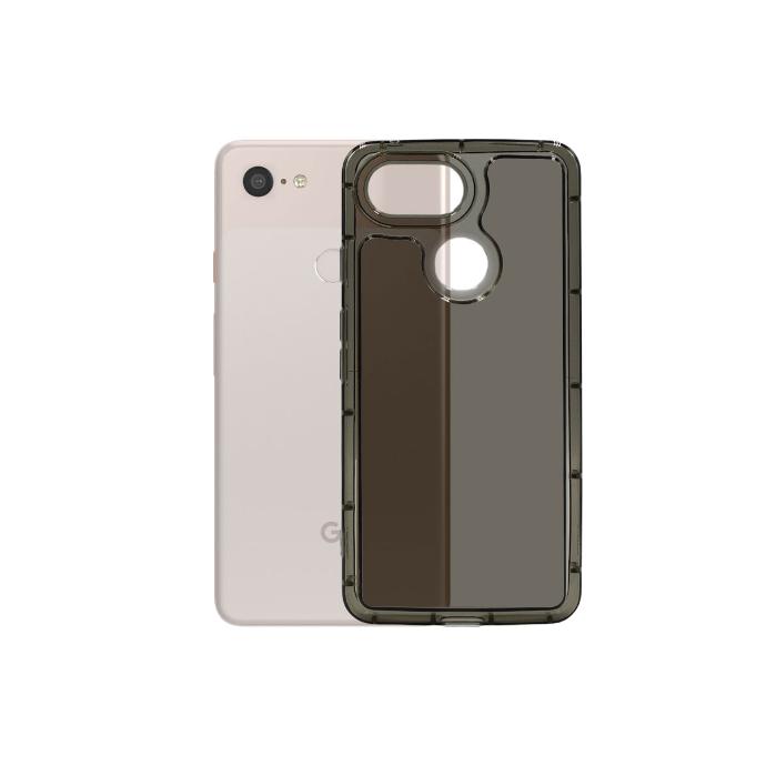 Google Pixel 3A 2mm Colour Transparent Case - Stylish Grey Protection