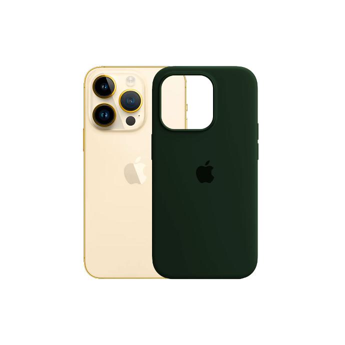 Official Soft Silky Army Green Back Case for iPhone 14 Pro Max – Slim Cover