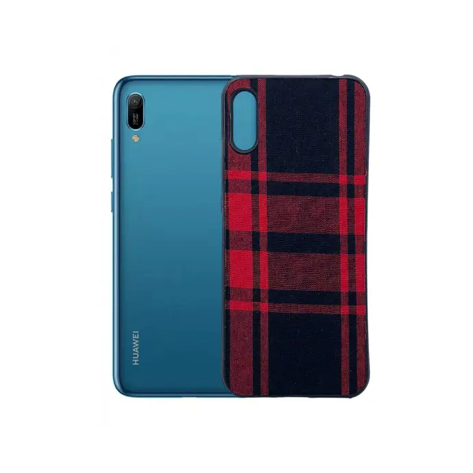 Huawei Y6 Pro 2018 Leather Back Case (Red) - Stylish & Durable Protection