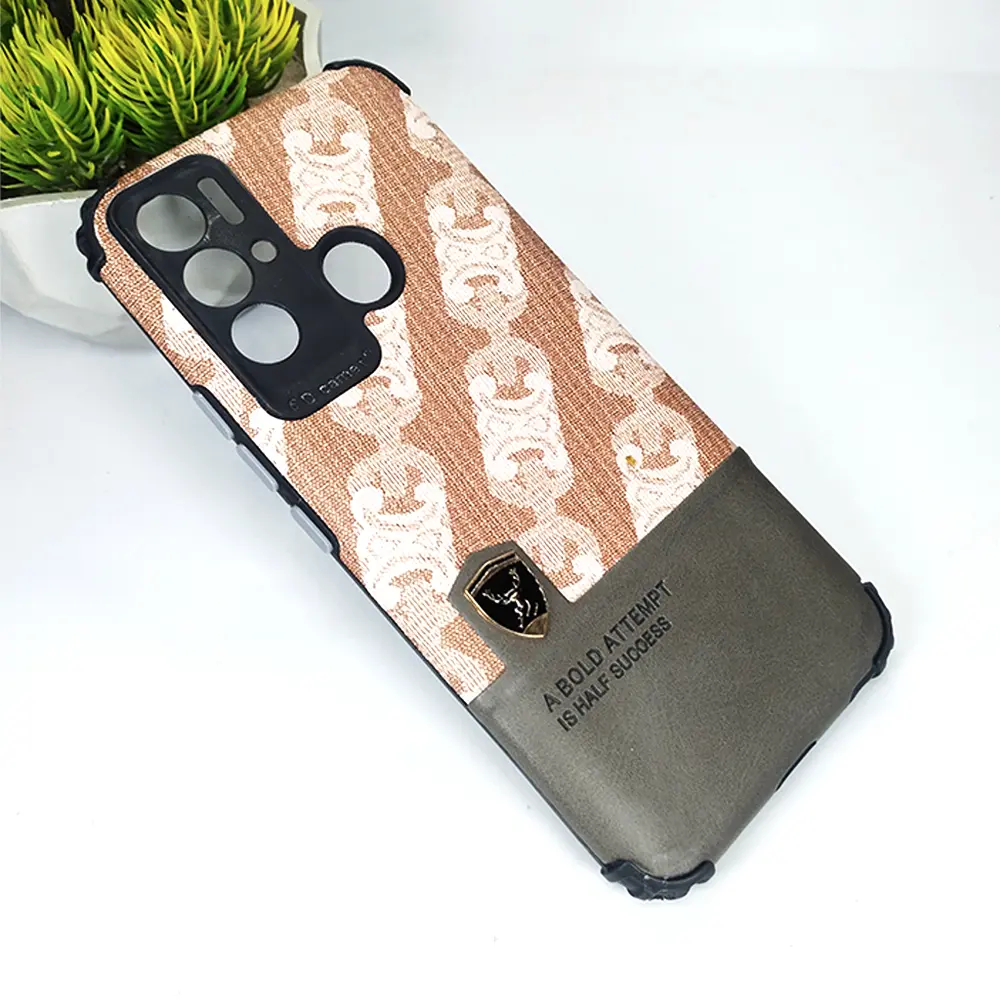 Tecno Pova Neo G-Case Leather Back Case (Brown)