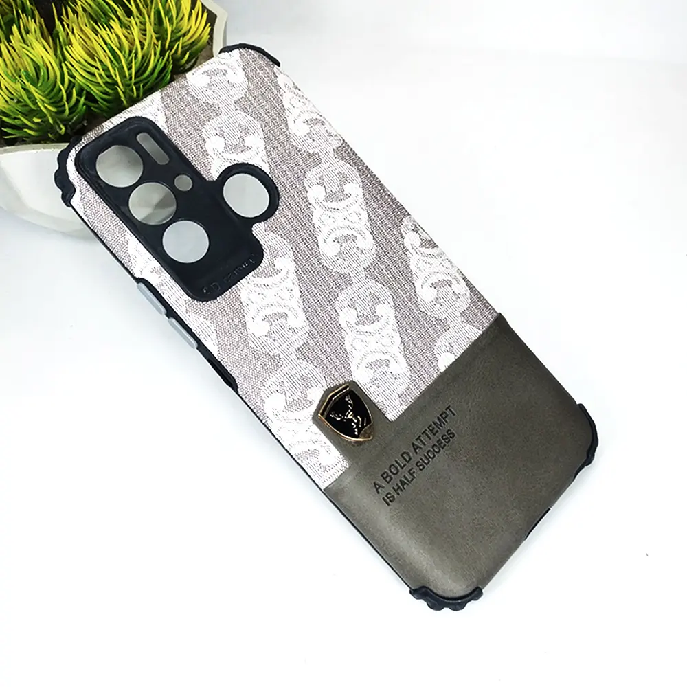 Tecno Pova Neo G-Case Leather Back Case (Grey)