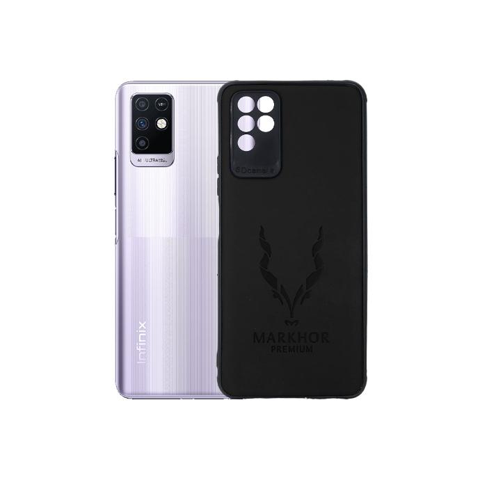 Infinix Note 10  Markhor Leather Back Case (Black)