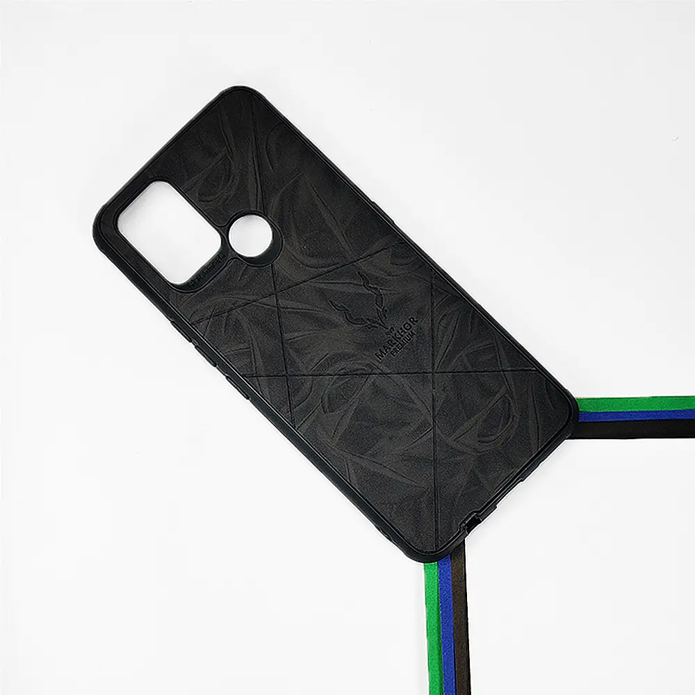 Tecno Pova Markhor Leather Back Case (Black)