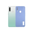 Oppo A31/A8 Silicone Matte Logo Camera Lens Back Case - Sky Blue
