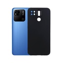 Redmi 10A/9C Silicone Matte Logo & Camera Lens Back Case (Black)