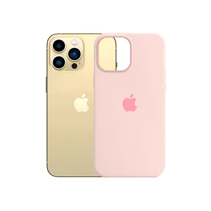 Iphone 13 Pro Back Case Soft Silky Mobile Pouch (Baby Pink)