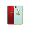 Oppo F7 Leaf Gold Chrome Back Case (Sea Green)