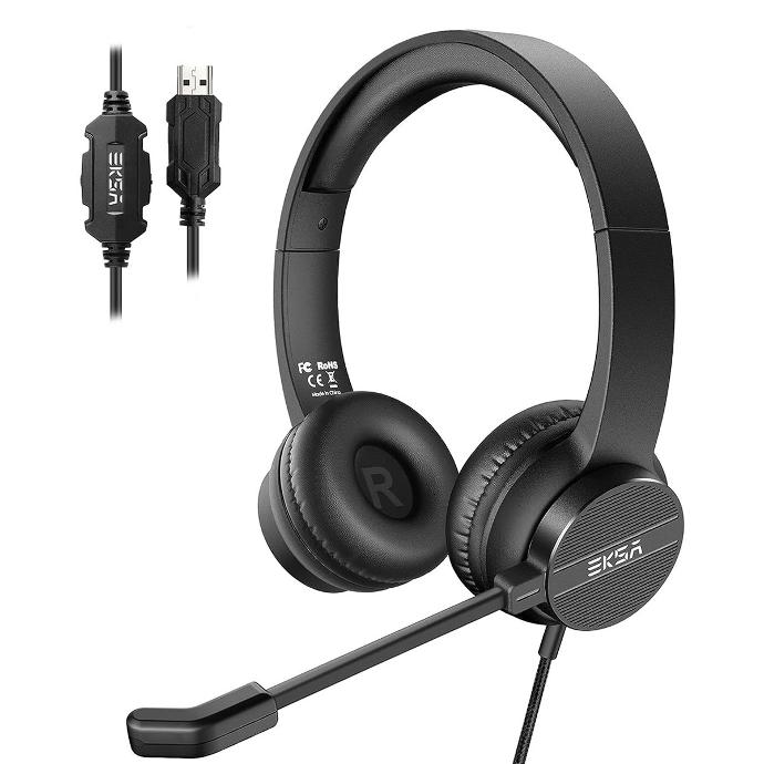[HF8LM9-4] EKSA H12E Noise Cancellation Wired Headphone - Clear Sound & Comfort