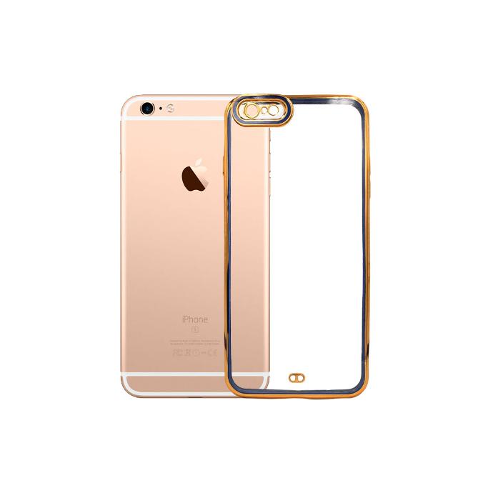 [PO29BIP6GPL-1-17] Iphone 6G Plus/6S Plus Diamond Side Gold Chrome Back Case  (Navy Blue)