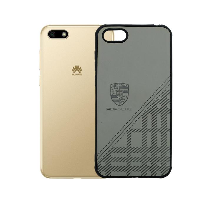 Huawei Y5 Prime 2018 Porsche Leather Back Case (Grey)