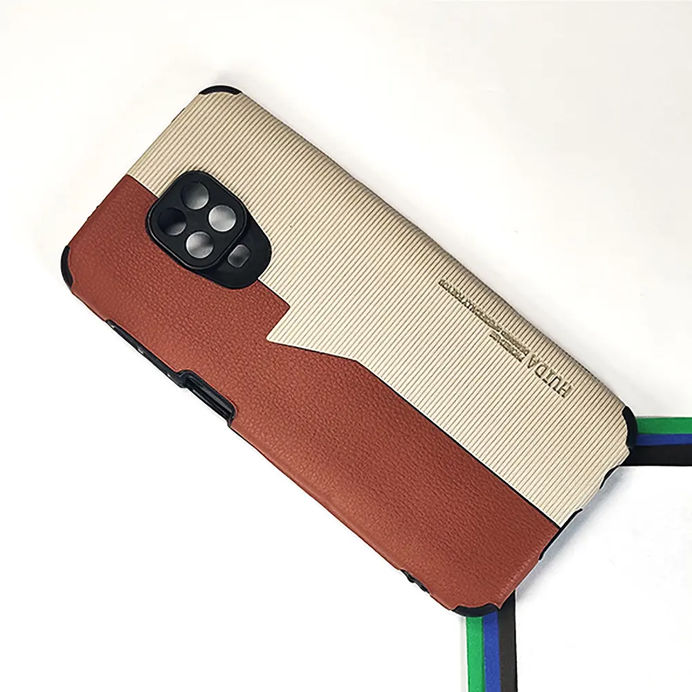 [PO18BMINOT9S-3-13] Redmi Note 9S Huida Dual Leather Back Case (Brown)