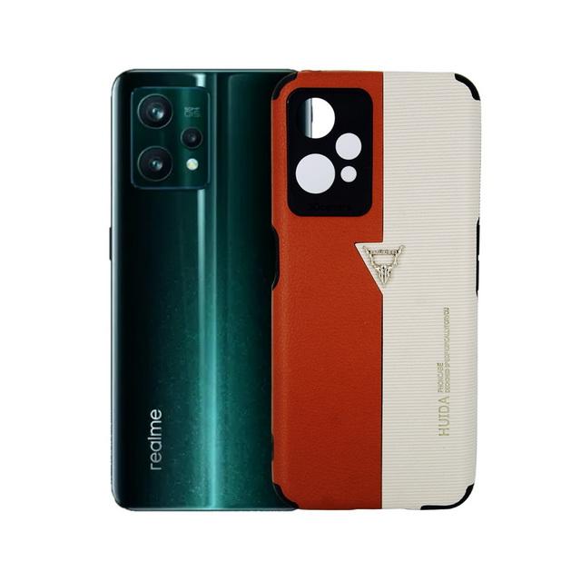 Oppo Realme 9 Pro Huida Dual Leather Back Case - Stylish Brown Protection