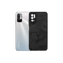 Redmi Note 10 5G Markhor Logo Leather Back Case (Black)