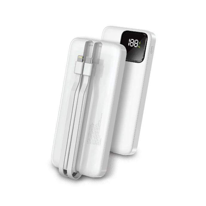 Audionic Benz Icon 10000mAh Power Bank - 22.5W Fast Charging (White)