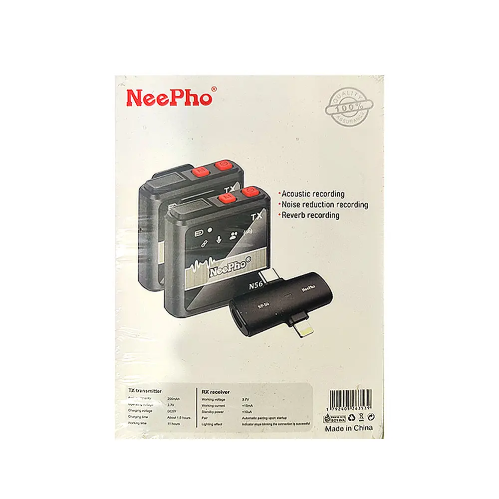 Neepho Wireless Dual Caller Mic with Noise Cancellation